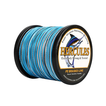 500M 547Yds Camo Blue 6lb-100lb HERCULES PE Braided Fishing Line 4 Strands HERCULES